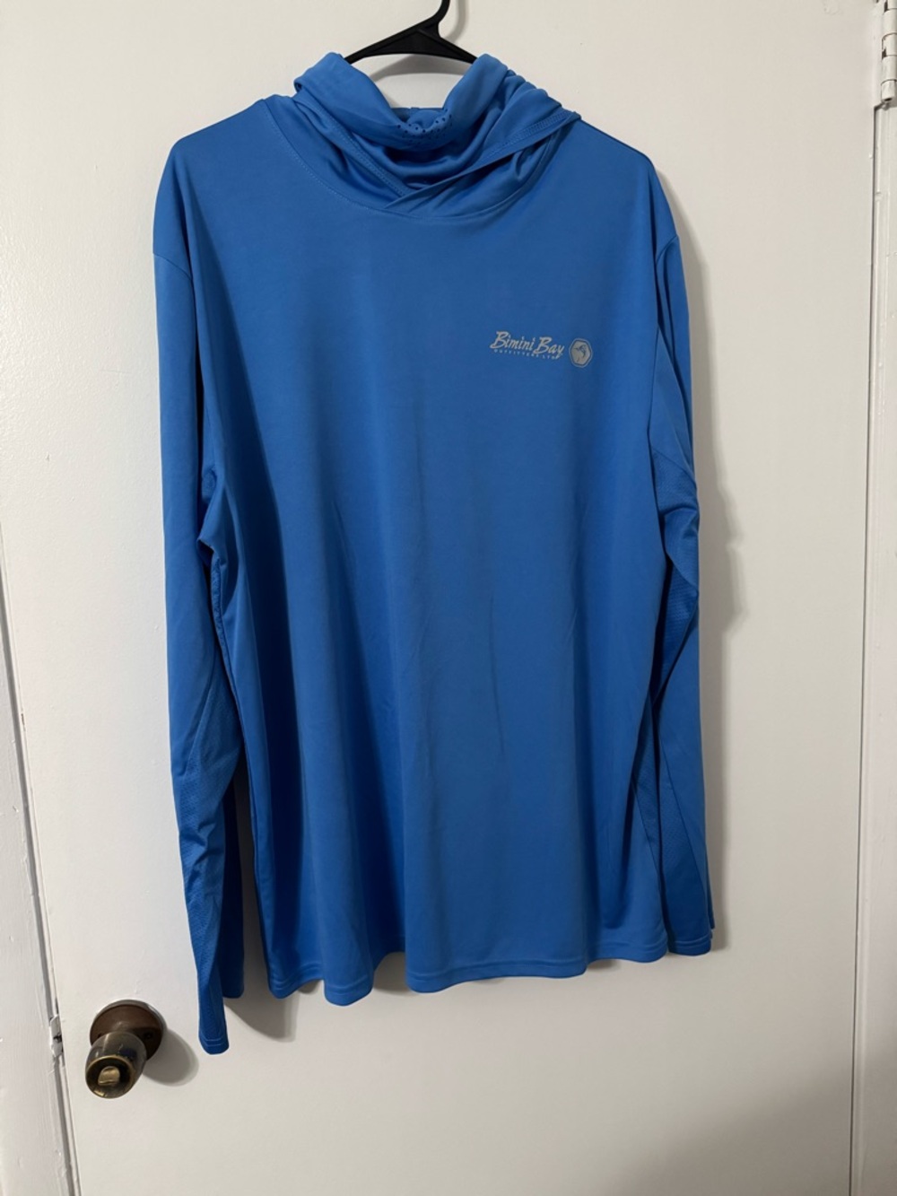 NWOT Bimini Bay Men's Blue Hooded Sun Shirt